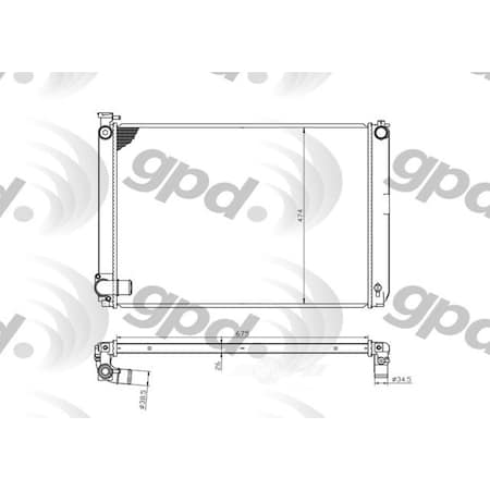 Global Parts Distributors Radiator 2929C
