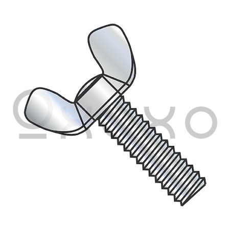 Oxoxo 1/4-20X3/4 Light Series Cold Forged Wing Screw Full Thread Type A Zinc, 200PK 355467