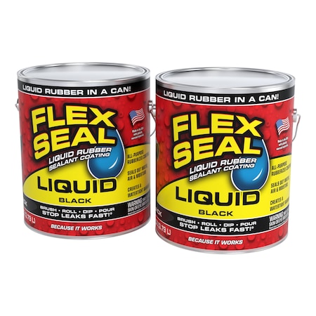 Flex Seal Liquid Black 1 Gallon, 2PK US855BLK01-2