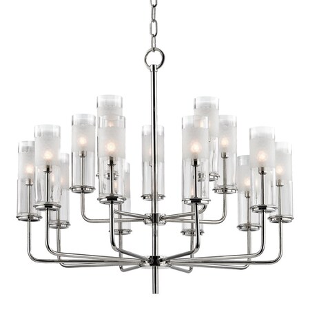 Hudson Valley Lighting Wentworth 15 Light Chandelier 29.75 In. Polished Nickel 3930-PN