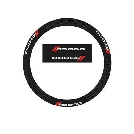 Plasticolor For 14-1/2 To 15-1/2" Wheels, Dodge Logo, Black/ Red, Rubber 006726R01
