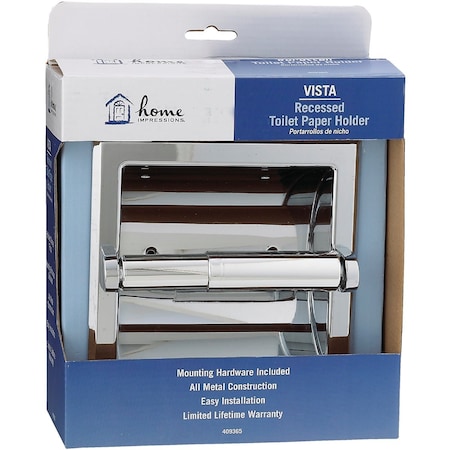 Home Impressions Vista Chrome Recessed Toilet Paper Holder 409365