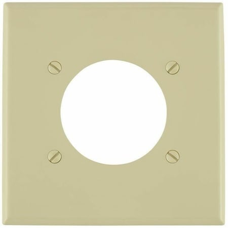 Leviton Receptacle Wallplate, Standard Size, Gang 2, Ivory 80726-I