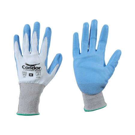 Condor Coated Cut-Resistant Gloves, Cut Level A2 , PU , Smooth , S 12 PK GGS_114453