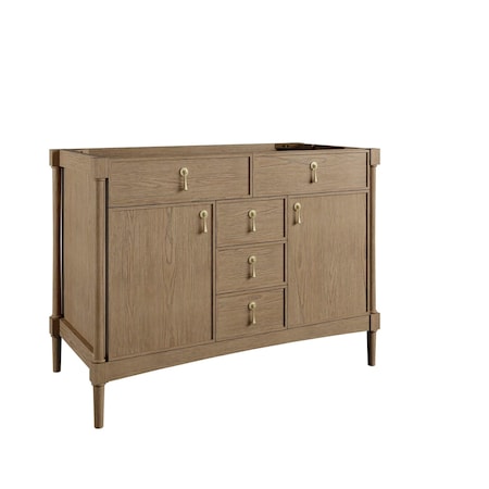 James Martin Vanities Kinnsden 48" Single Vanity Cabinet, Weathered Oak D680-V48-WTO