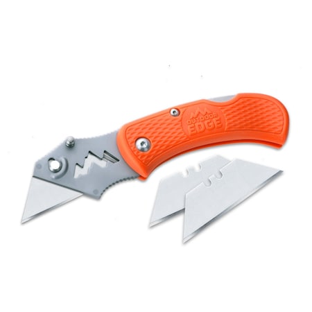 Outdoor Edge Cutlery B.O.A., Orange Folding Utility Knife BOB-10C