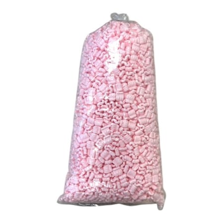 Bubblefast 1.5 cu. ft. Pink Anti-Static Packing Peanuts Popcorn made from 100% Recycled Material 1.5P-Pink