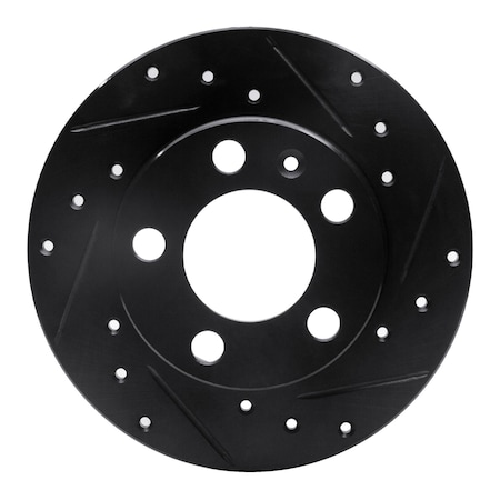 Dynamic Friction Co DFC Brake Rotor - Drilled and Slotted - Black 633-74019L