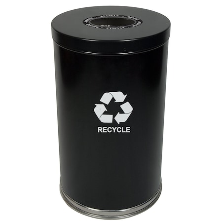 Witt Industries 23 gal Round Black, Metal 18RTBK-1H