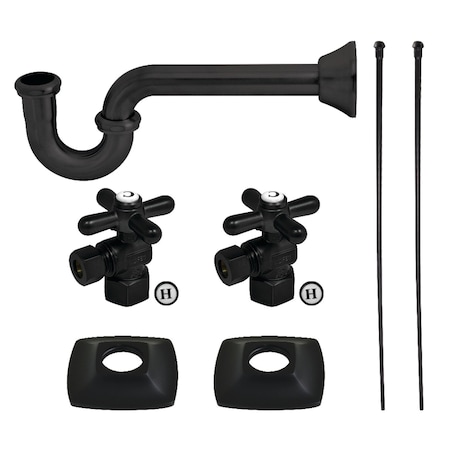 Kingston Brass Plumbing Sink Trim Kit with P-Trap, Matte Black KPK110P0