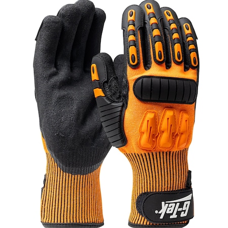G-Tek Seamless Knit HPPE Blend with Nitrile Grip and TPR Impact Protection 4529