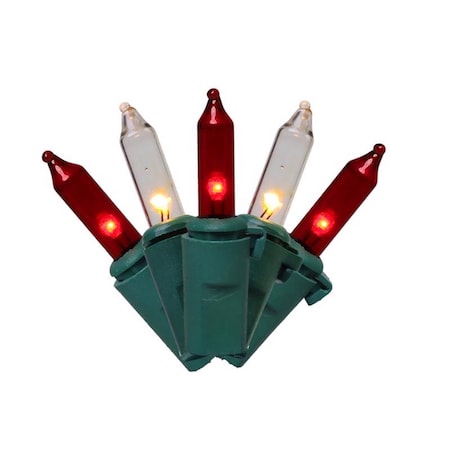 Celebrations Classic LED T5 Red/White 100 ct String Christmas Lights 24.75 ft. RT5100CCA