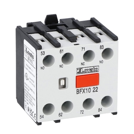 Lovato 2No/2Nc Front Mount Aux Contac, 5PK BFX1022