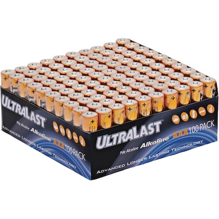 Ultralast NABC UltraLast ULA100AAAB AAA Size Battery Bulk Value Pack - Alkaline - 1.5V DC ULA100AAAB