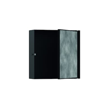 Hansgrohe XtraStoris Rock Wall Niche with Tileable Door 12"x 12"x 4" in Matte Black 56085670
