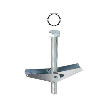 Dottie 1/2in x 5in Hex Head Toggle Bolt, 25PK TB125