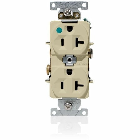 Leviton Plugs&Rcptcls, 20A, 125VAC, Ivry, PBT, PK1 C8300-I