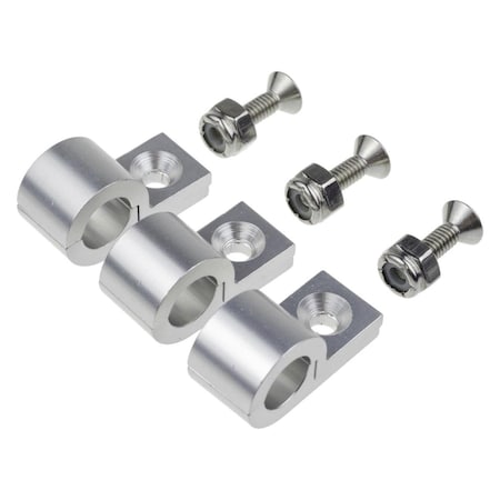 Pertrechos 0.18 in. Polished Aluminum Line Clamps, 6PK PE1852324