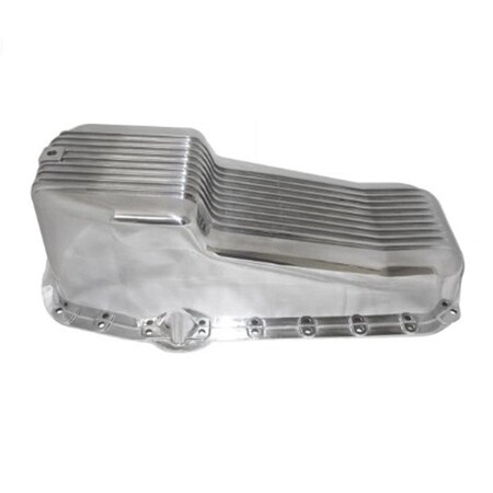 Strike3 R8442 Finned Polished Aluminum Oil Pan for 1965-1979 Chevy 3B ST3020738