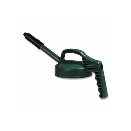Oilsafe Stretch Spout Lid, 0.5 in dia, Dark Green, Engineering Plastic 399-100303