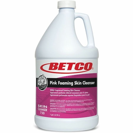 Betco Pink Foaming Skin Cleanser Refill, Fresh Scent, 1 gal, 4PK 7500400