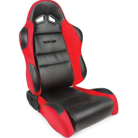 Scat Procar Black Vinyl Sportsman Racing Seats, Red Velour 80-1605-64R