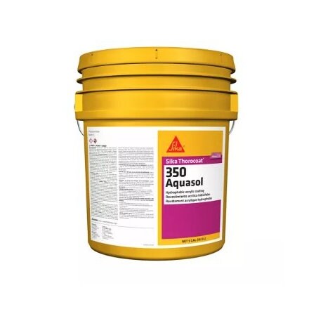Sika Thorocoat 350 Aquasol Water-Based 100% Acrylic Waterproof Coating, Medium, 5 Gallon Pail 808804