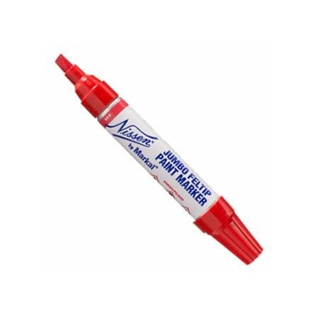 Nissen By Markal Liquid Paint Marker, Red, 5/16 in (8 mm) Tip, Feltip, 24PK 434-28792
