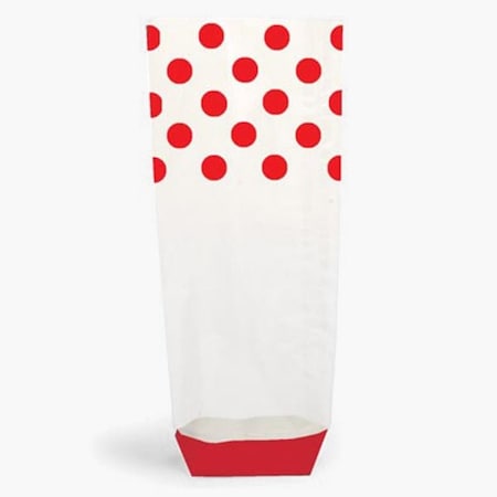 Nashville Wraps Red Polka Dots 1.4 mil Cello Bags, 2.75x2x10.5, 100PK 96252