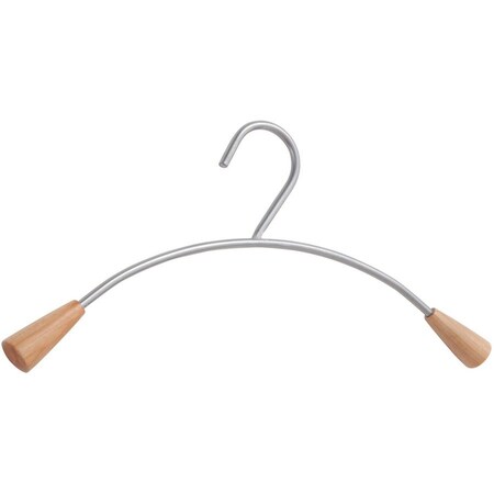 Alba PMCIN6 Wall Costumer Hangers, 6/Set, Metal/Wood, Gray/Mahogany PMCIN6
