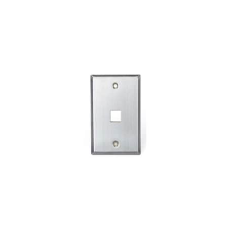 Leviton 1-Port Wallplate Unloaded, 1-Gang Use W/Snap-In Modules 43080-1S1