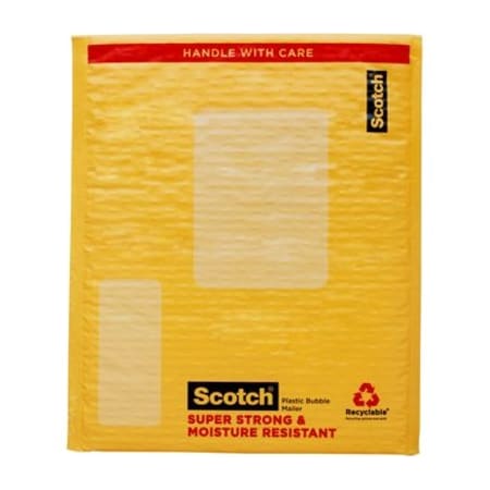 Scotch Poly BubbleMailer 8974, 9.5", PK100 8974