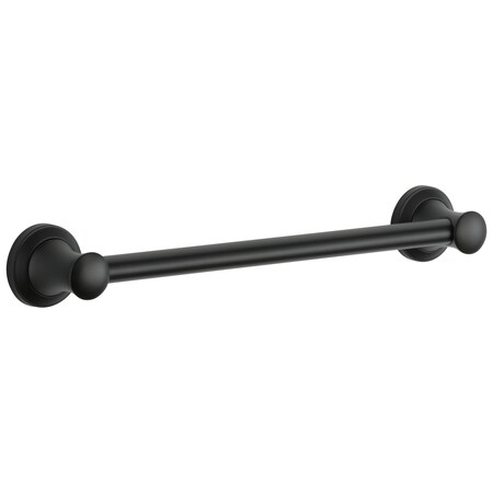 Delta Bathsafety 18 in Transitional Decorative Grab Bar In Matte Black 41718-BL