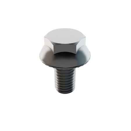 Zoro Select Not Graded, M10-1.50 Serrated Flange Bolt, Plain Stainless Steel, 20 mm L, 5 PK 31-MFH-10-20