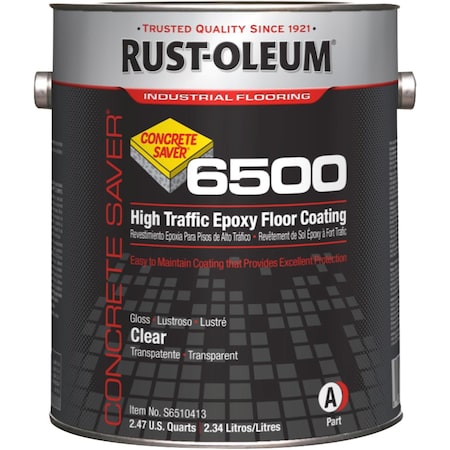 Rust-Oleum 1 gal Floor Coating, High Gloss Finish, Clear, Solvent Base S6510413