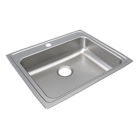 Just Manufacturing Bowl Drop-In Sink, 25"x21.25"x5", Gray SLADA2125A504-J