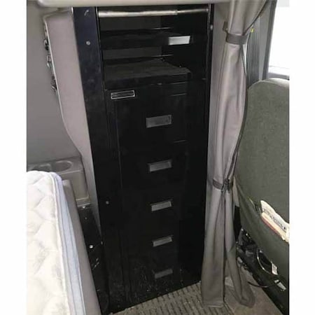 Replacement For Peterbilt 389 Glider Year 2019 Gloss Black 5 Drawer Sleeper Storage System Wo Table