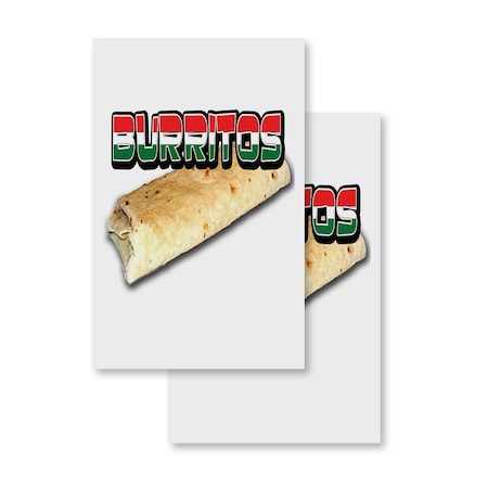 Signmission Burritos, Vinyl Decals Only 24 Inch x 36 Inch, Vinyl Decal, 2PK DSB-2436-2PACK-Burritos