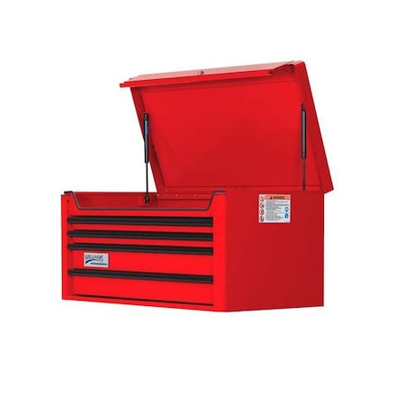 Williams Rolling Cabinet, 4 Drawer, Red, Steel, 40 in W x 20 in D x 19-1/2 in H JHWW40TC4