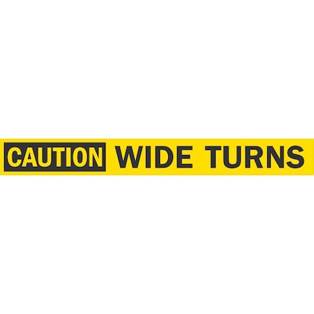 Lyle Caution Wide Turns, 36x4, Engineer Grade, Yellow G-16499-ED_36x4