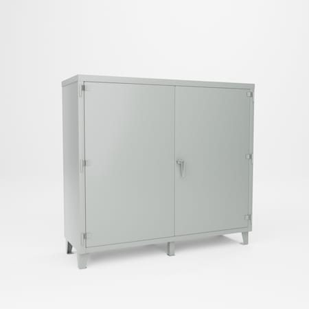 Pucel Super Heavy Duty Storage Cabinet, 72 in W x 24 in D x 66 in H, Gray SXHDSC-7260-24-3