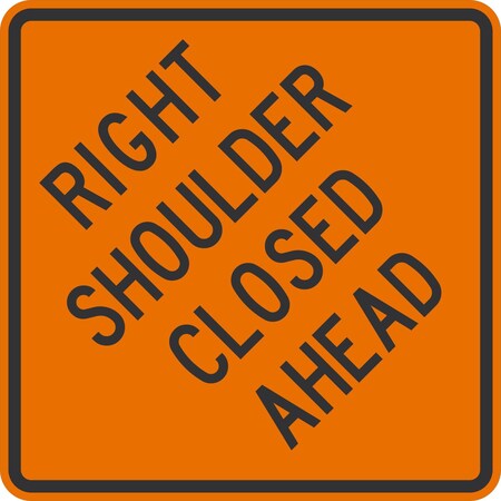 Lyle Right Shoulder Closed Ahead, 30x30, High Intensity Prismatic, Orange G-15248-HI_30x30