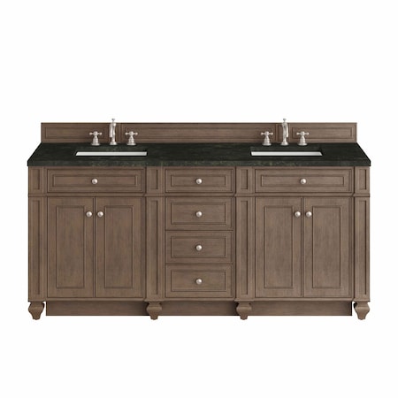 James Martin Vanities Bristol 72" Double Vanity, Whitewashed Walnut, w/ 3 CM Phantome Eclos Top 157-V72-WW-3PHT