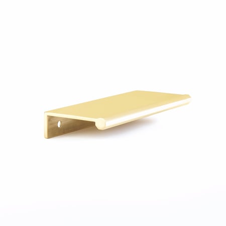 Schaub 4in Center to Center Baker Edge Pull Unlacquered Brass Finish 10021-UNBR