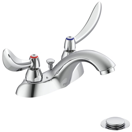 Delta Commercial 21C Two Handle Centerset Bathroom Faucet In Chrome 21C244