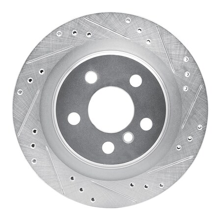 Dynamic Friction Co DFC Brake Rotor - Drilled and Slotted - Silver 631-31158R