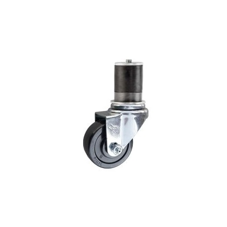 Service Caster 3'' SS Hard Rubber Wheel Swivel 1-7/8'' Expanding Stem Caster SCC-SSEX20S314-HRS-178