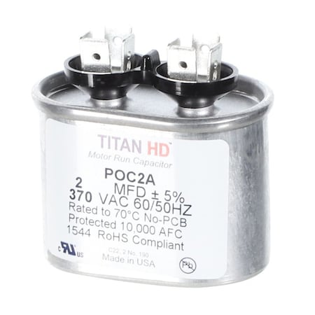 Diversitech 2MFD, 370V, Oval Run Capacitor POC2A