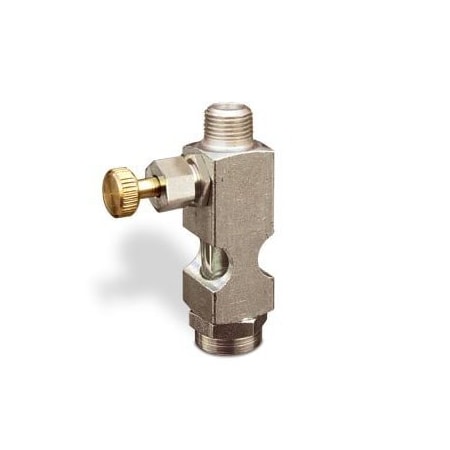 Oil-Rite Straight Sight Feed Valves With 1/8in. Inlet, Solid Gasket - Handwheel, 1/8in. Male NPT B1628-421B2HW