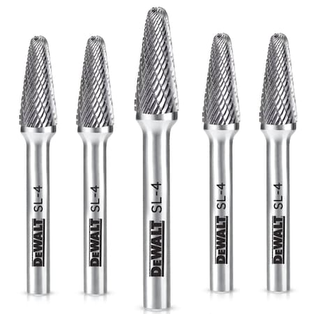 Dewalt CARBIDE BURR SIZE SL-5, 5PK DXCBTJSL4-5